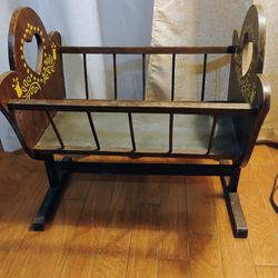 Vintage Wooden Babydoll Rocker