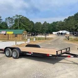 7x20 Wood Floor Car Hauler Trailers 