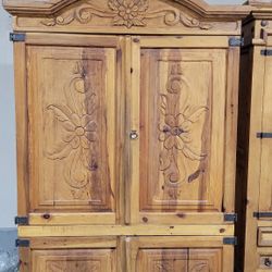 Rustic pine Armoire 