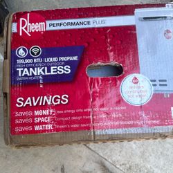 Rheem Performance Plus Outdoor Tankless Propane Water Heater 