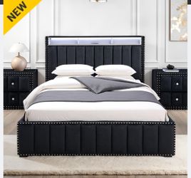 Queen Size Bed Frame With Mattress 