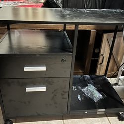 2 Drawer File Cabinet and Printer Station