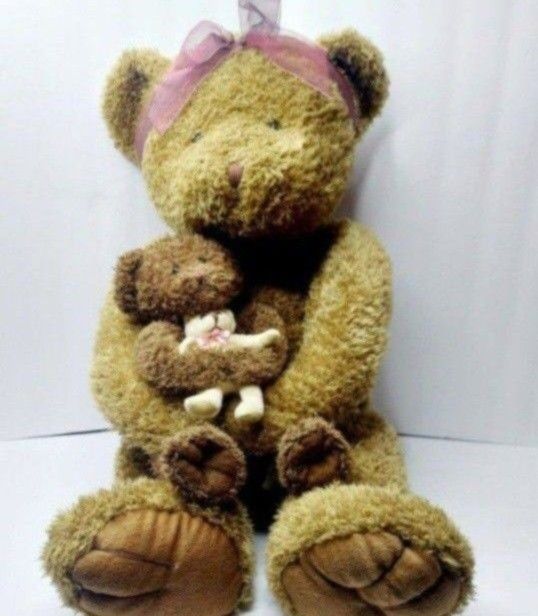 19" TRI RUSS INTERNATIONAL SET OF 3 PLUSH TEDDY BEARS