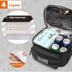 Tactical Lunch Box for Men Women, Large Insulated Cooler Bag Lunch Pail for Office Work Picnic Gym Construction Camping, Gifts for Christmas Birthday