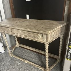 Mediterranean Wooden Entry Table 