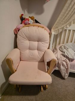 Pink nursery chair