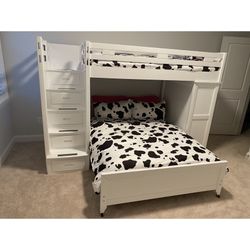 Girls Full and Twin Loft Bunk Bed