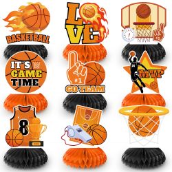 9pcs Basketball Honeycomb Centerpieces (New, Unopened)