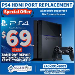 PlayStation 4 Broken HDMI Port Replacement Repair 