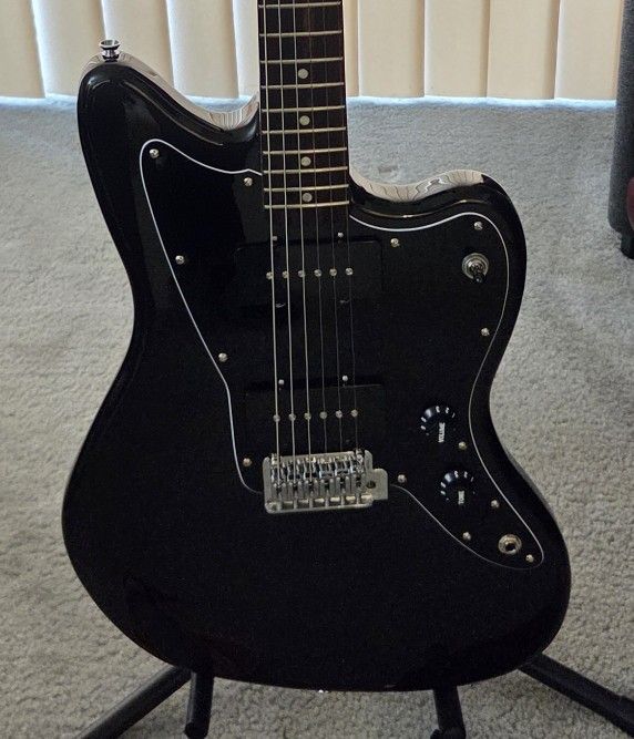 Brand New Fender Squire Affinity Jazzmaster Guitar, Cable, Strap, and Picks