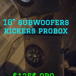 10 "  Kicker Subwoofers Probox 