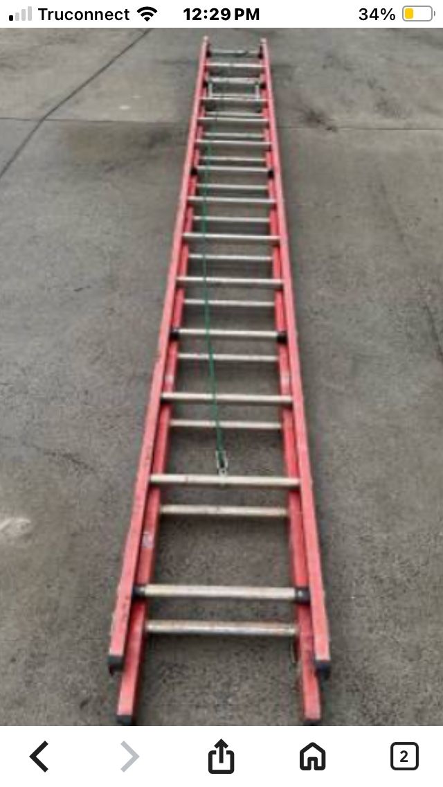 28 Foot Werner Fiberglass Extension Ladder