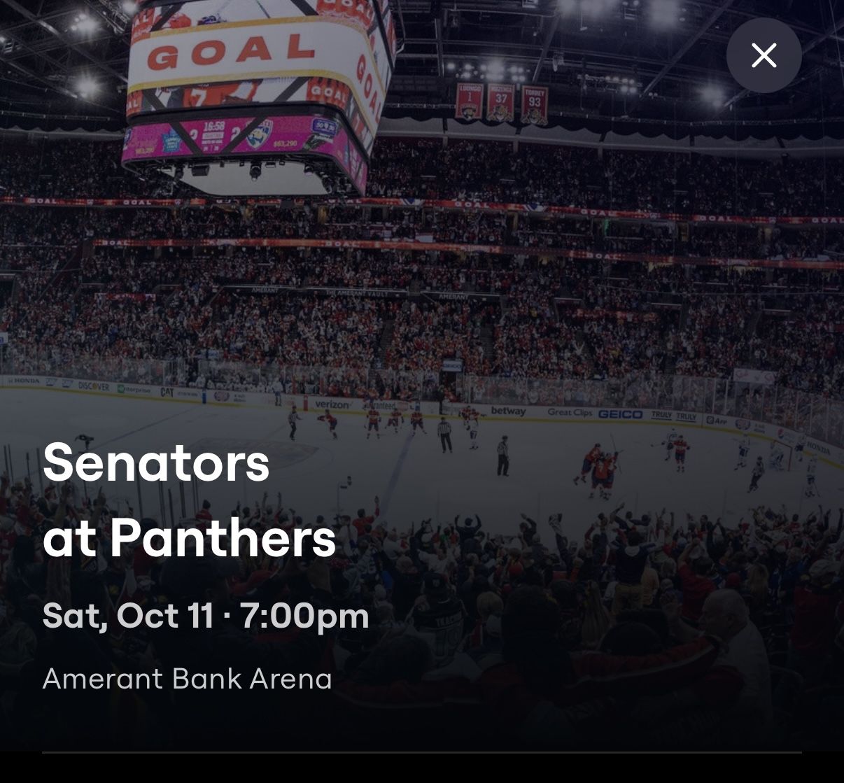 Florida Panthers V Ottawa Senators