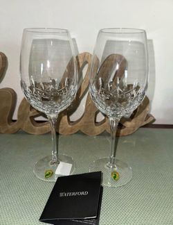 NEW Waterford Lismore Essence Crystal Goblets-22oz