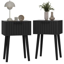 Wood Waterproof Top Nightstand Side End Table New Condition $20/EACH Size Length 14", Width 11", Height 21"