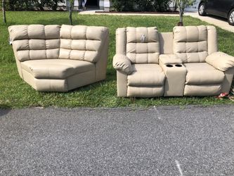 Tan 2 piece sectional