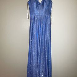 Sparkling Light Blue Prom Dress