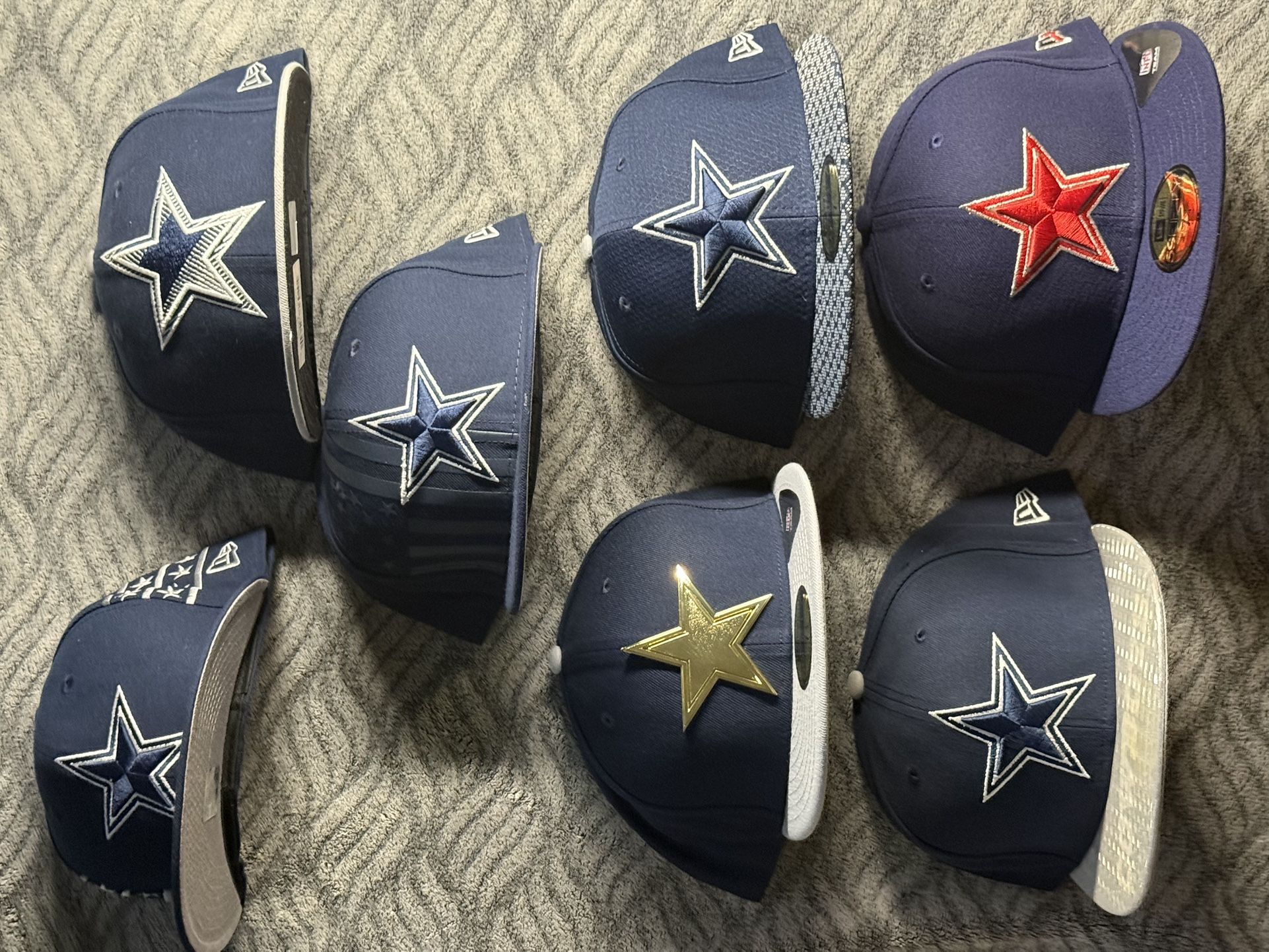 NFL Dallas Cowboys New Era 59Fifty Hat bundle Fitted size 7 3/4 (7)bundle