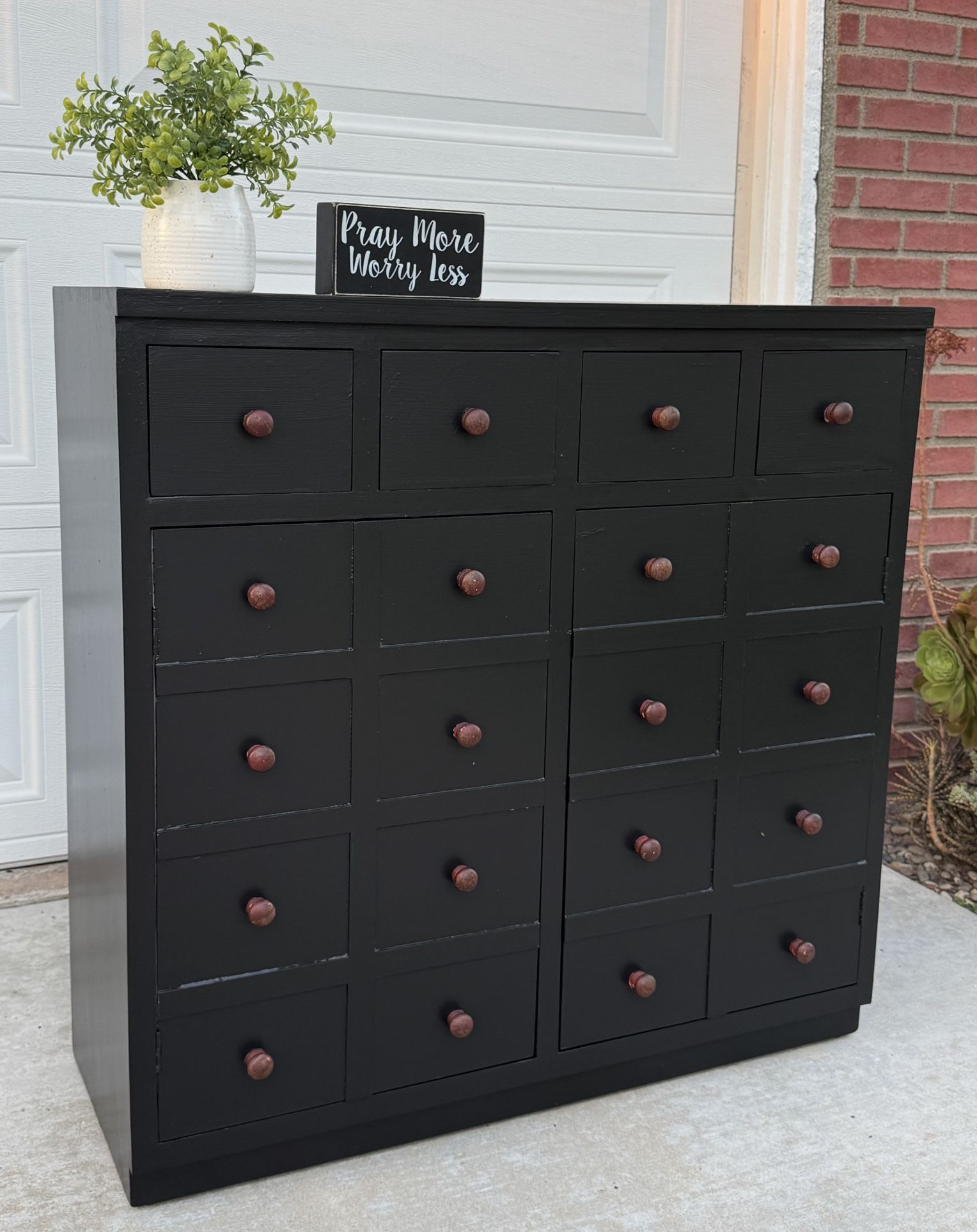 Multi-Use Black Storage Cabinet With Drawers