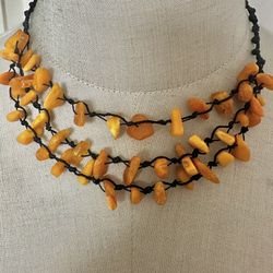 BALTIC AMBER   multi strand  Necklace on cord