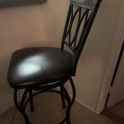 2 Black bar Stools 