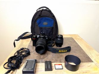Nikon D70 DSLR Camera Bundle w/ 300mm Telephoto Lens, 55mm Lens & Nikon Bag