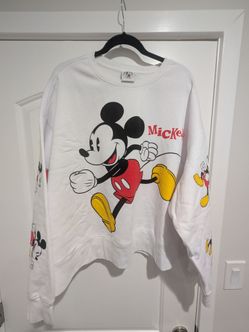 Vintage Disney & Co Mickey Mouse Pullover Sweatshirt W Size 2X All Over Print