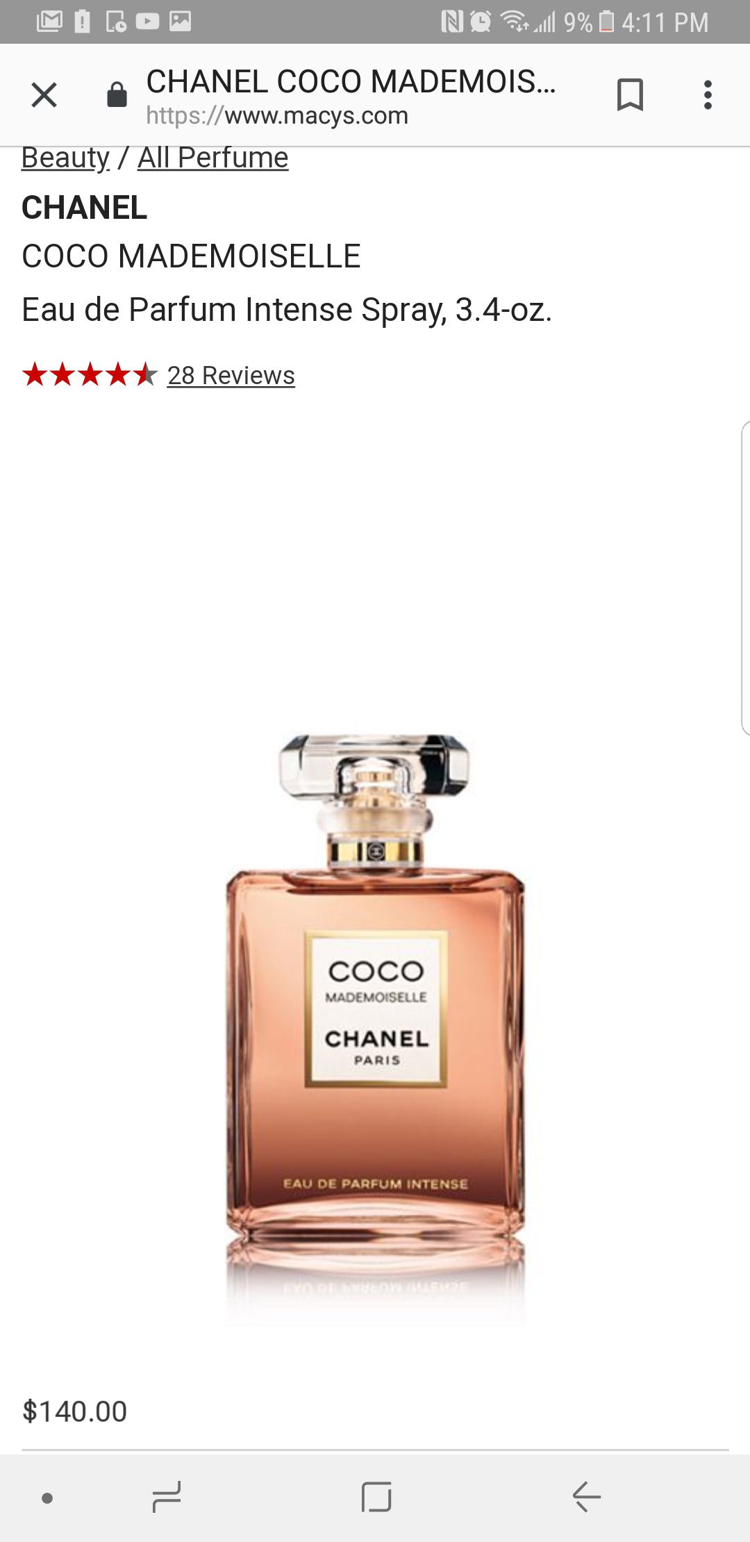 Brand new COCO CHANEL Intense new edition parfum for Sale in San