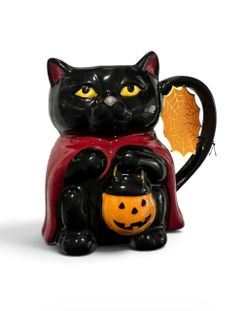 New Global Design Haunted Halloween Black Cat Mug 21oz pumpkin coffee cup
