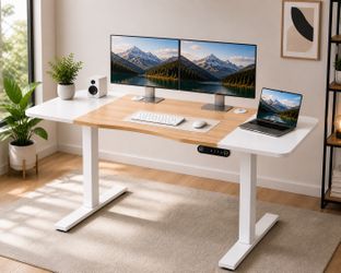 59” ELECTRIC HEIGHT ADJUSTABLE STANDING DESK – DUAL MOTOR – $70