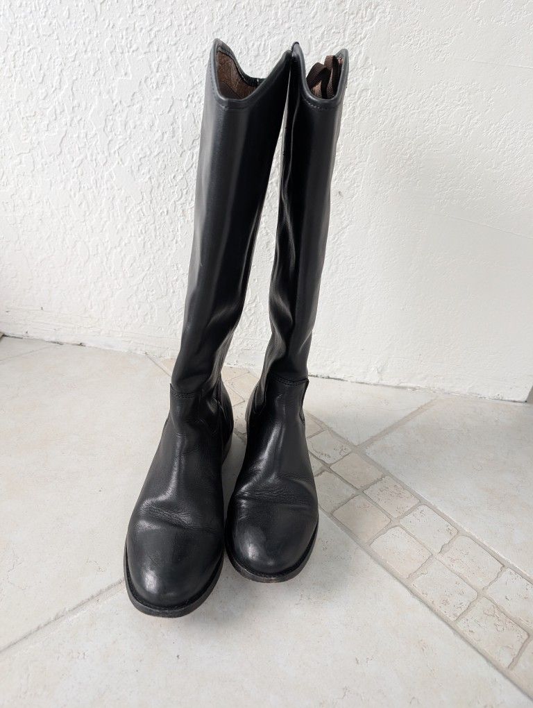 Boots Black Leather 7.5 Women's