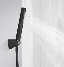 ‏(Brand New in Box)  BESy Black Brass 2 In 1 Function Handheld Shower Head Set High PressureShower Head High Flow Hand Shower Wand with 59 Inch Hose, 