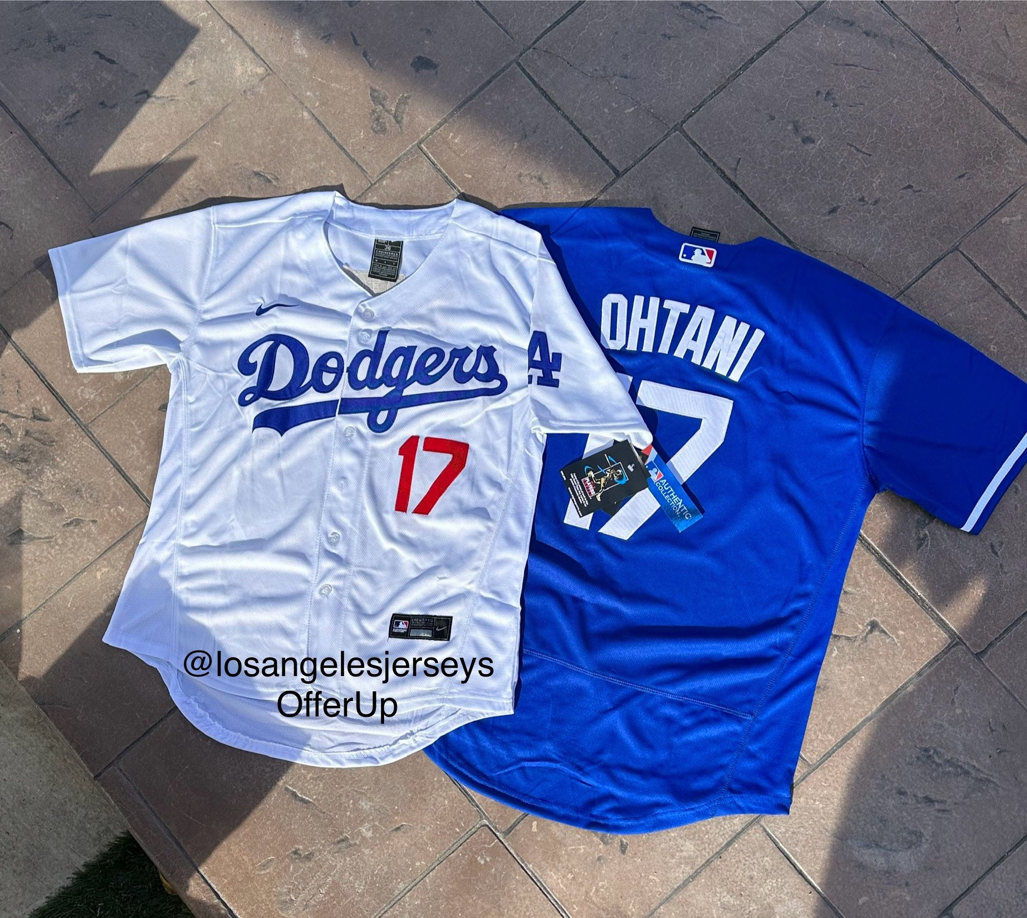 Ohtani Dodgers Jerseys White And Blue