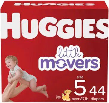 Huggies Little Movers Baby Diapers, Size 5, 44Ct