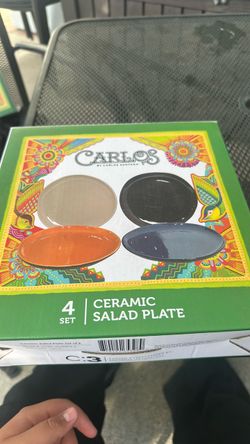 Carlos Santana 4 piece salad plates