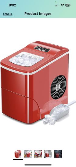 AGLUCKY Counter Top Ice Maker Machine,Compact Automatic Ice Maker,9 Cubes Ready