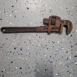 1/4 inch adjustable pipe wrench tool made in US by J.R Daniel son Company forged Steel