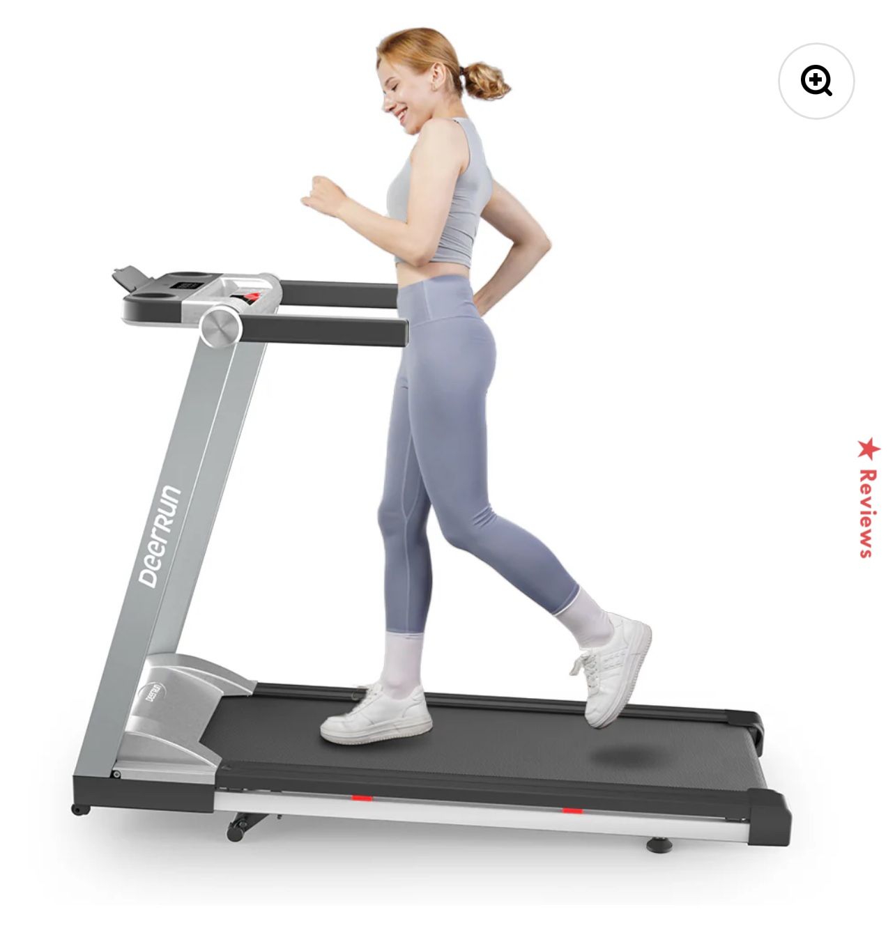 DeerRun A1 Pro Folding smart treadmill with 6% incline Silver 