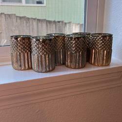 Putter/metallic Candle Holders