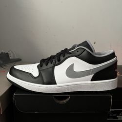 Jordan 1 Low Black White Grey 12.5