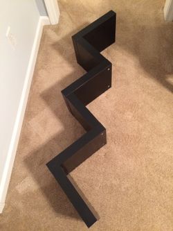 IKEA LACK zig zag black shelf