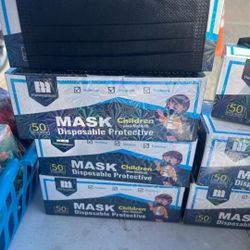 Kids Black Masks 