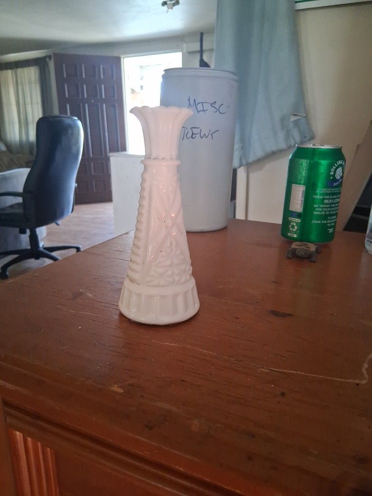 Antique Milk Glass Vase