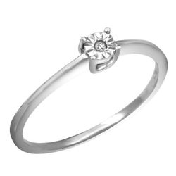 Sterling Silver diamond ring