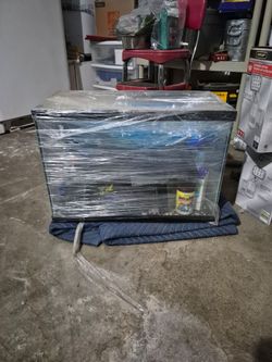 20  gallon fish tank and accessories