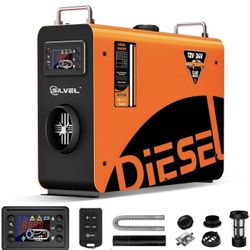 12V/24V 4L All-in-One Diesel Air Heater with Remote Control and LCD Switch and Rapid Heating Tech, Suitable for Car, RV Truck, Home, Boat,Camper - Whi