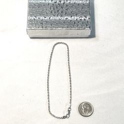 Brand New Made In Italy .925 Silver 8-1/2” Rope Design Bracelet