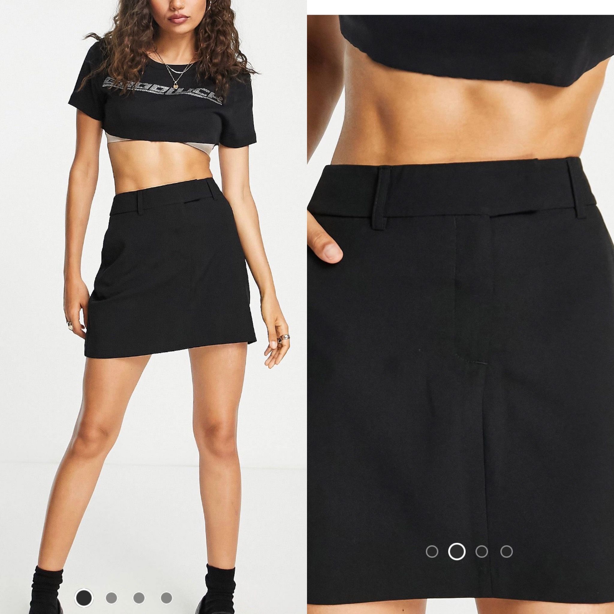 Topshop tailored suit mini black Skirt