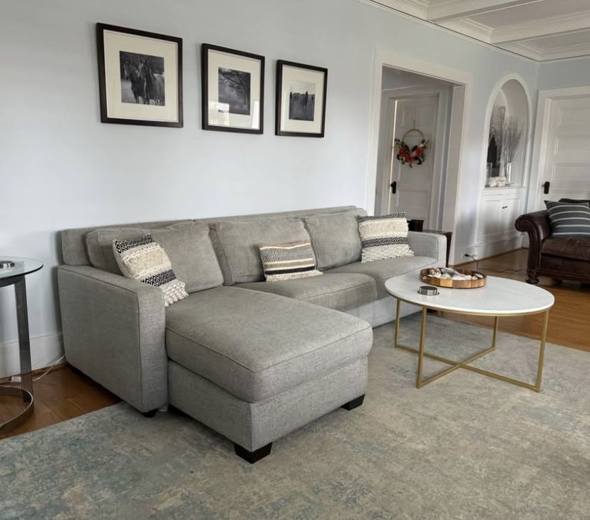 Grey West Elm Sectional Sofa
