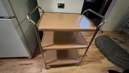 MCM Cosco 3-tier rolling cart with outlet